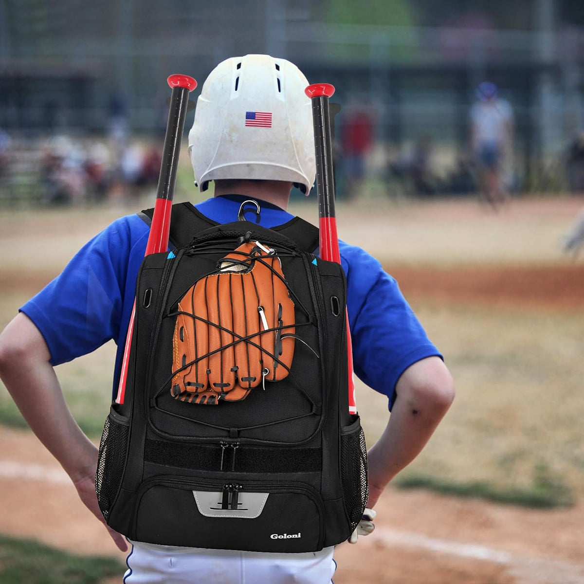 | Baseball Backpack,Baseball Bag for Adult,Softball Bat Bag with Shoes Compartment,Large Main Compartment for Helmet & Accessories, Fence Hook