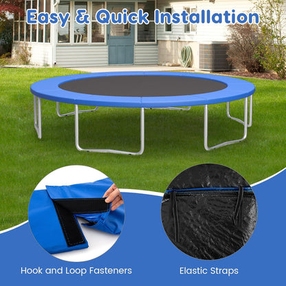 Trampoline Pad, 8Ft 10Ft 12Ft 14Ft 15Ft 16Ft Trampoline Replacement Safety Pad, No Holes for Pole, Waterproof Trampoline Accessories Spring Cover