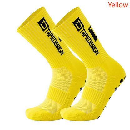 TAPEDESIGN New anti SLIP Football Socks Mid Calf Non-Slip Soccer Sport Cycling Sport Socks