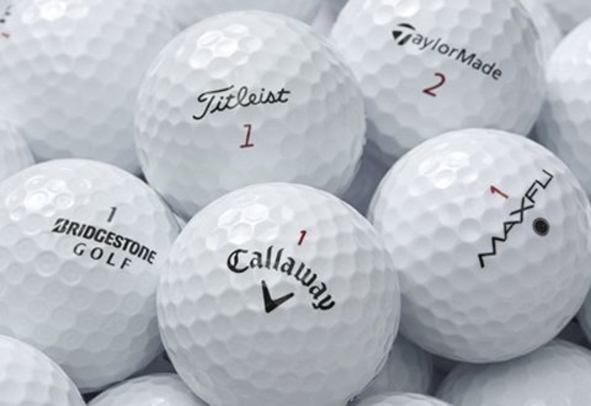 (3 Pack) Mixed Golf Ball Brands Mint / 5A / AAAAA Quality - 48 Pack - White