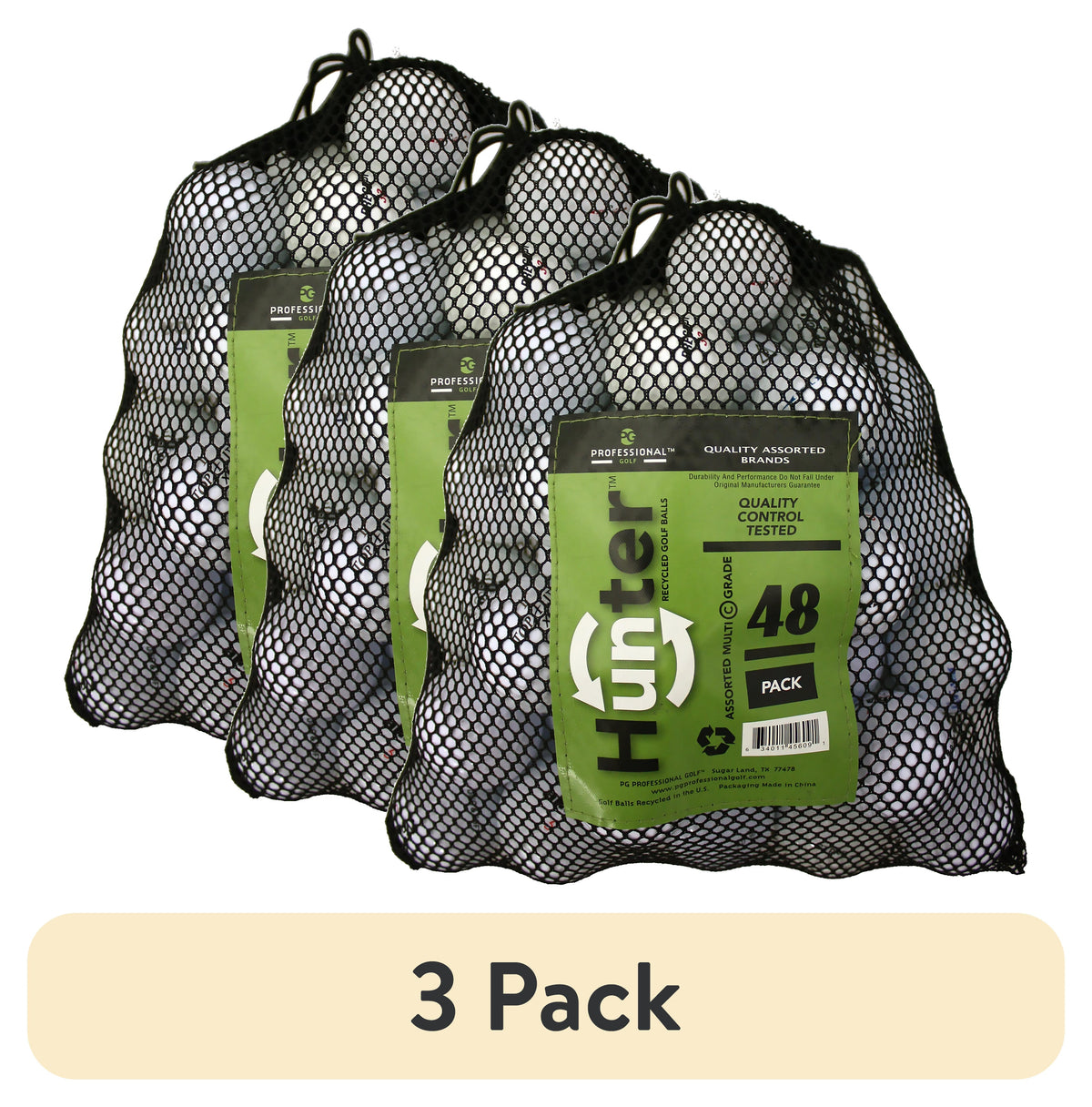 (3 Pack) Mixed Golf Ball Brands Mint / 5A / AAAAA Quality - 48 Pack - White