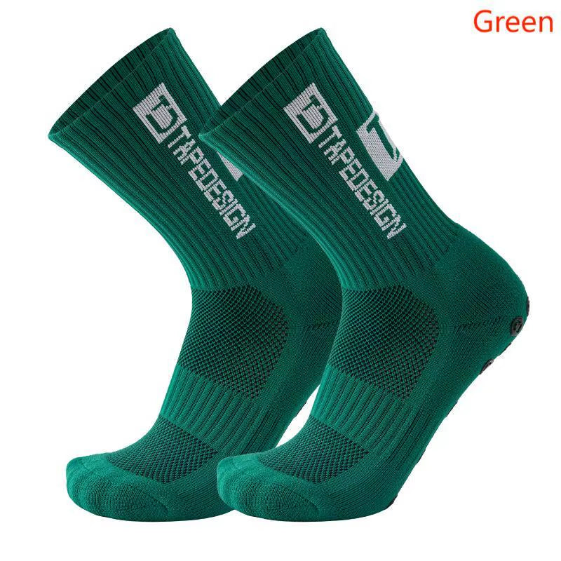 TAPEDESIGN New anti SLIP Football Socks Mid Calf Non-Slip Soccer Sport Cycling Sport Socks