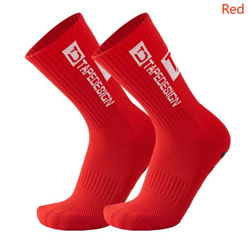 TAPEDESIGN New anti SLIP Football Socks Mid Calf Non-Slip Soccer Sport Cycling Sport Socks