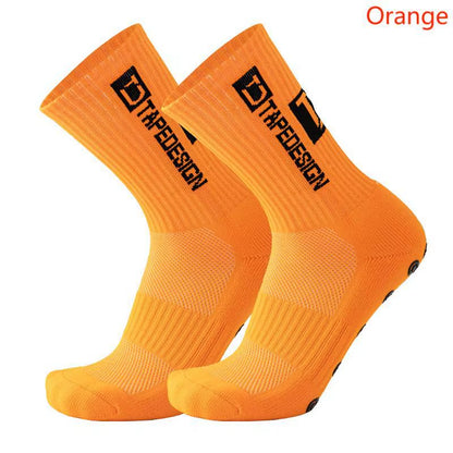 TAPEDESIGN New anti SLIP Football Socks Mid Calf Non-Slip Soccer Sport Cycling Sport Socks