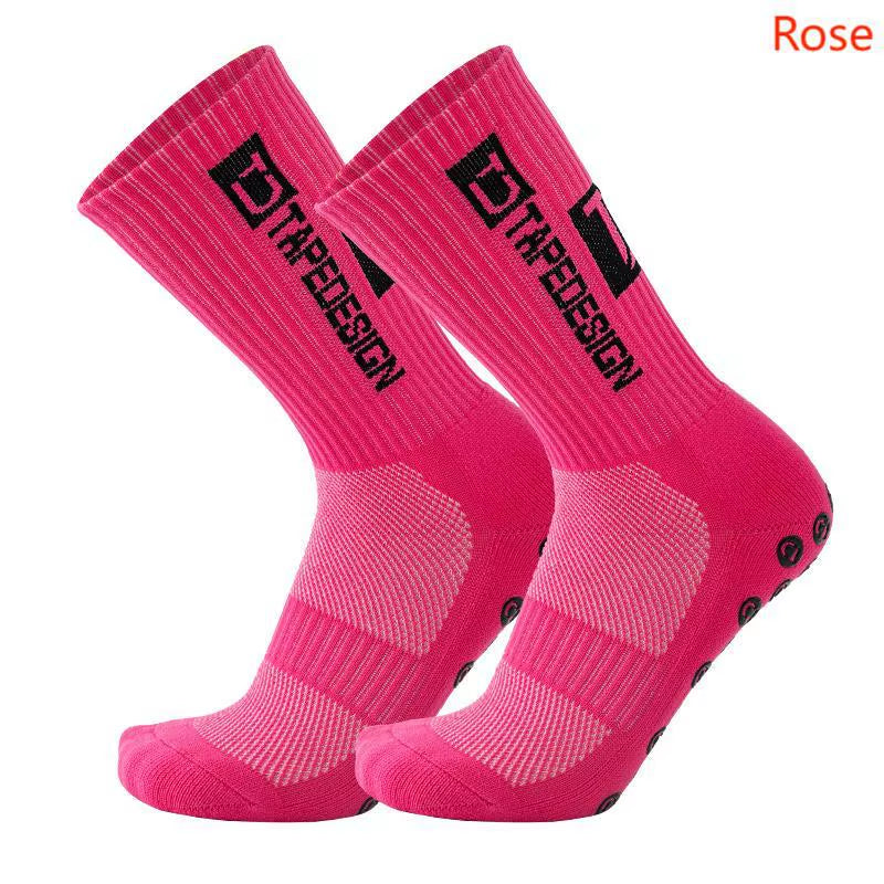 TAPEDESIGN New anti SLIP Football Socks Mid Calf Non-Slip Soccer Sport Cycling Sport Socks