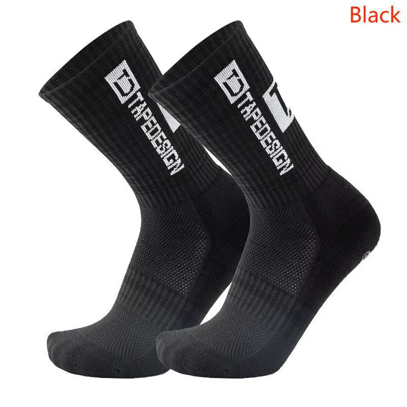 TAPEDESIGN New anti SLIP Football Socks Mid Calf Non-Slip Soccer Sport Cycling Sport Socks