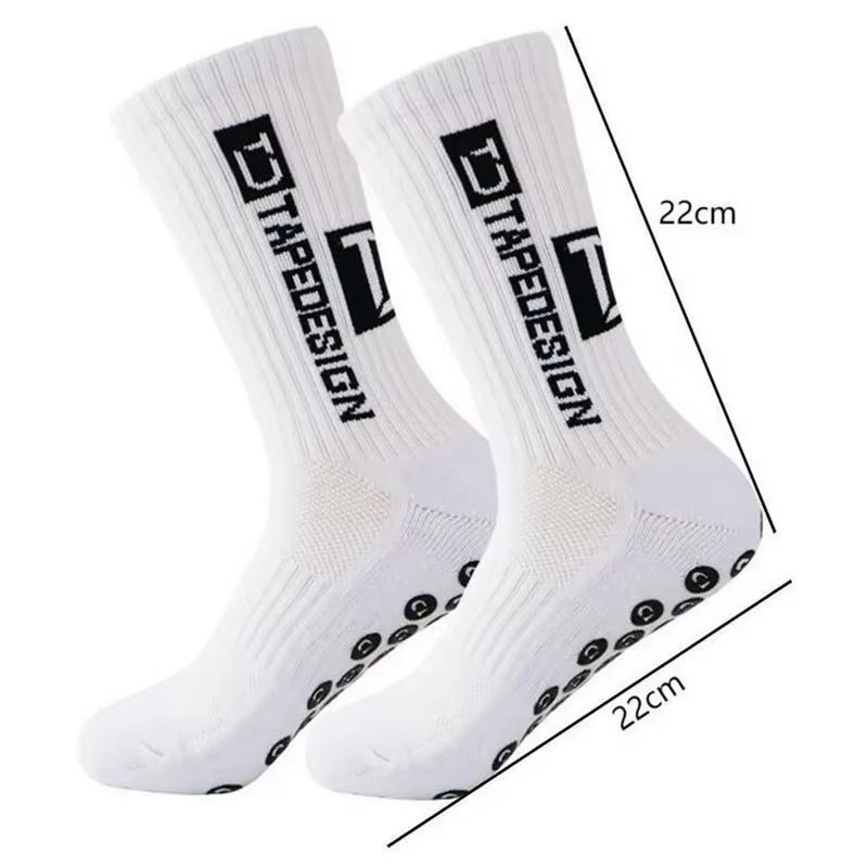 TAPEDESIGN New anti SLIP Football Socks Mid Calf Non-Slip Soccer Sport Cycling Sport Socks