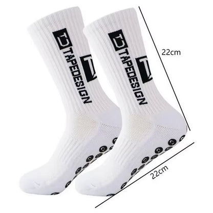 TAPEDESIGN New anti SLIP Football Socks Mid Calf Non-Slip Soccer Sport Cycling Sport Socks