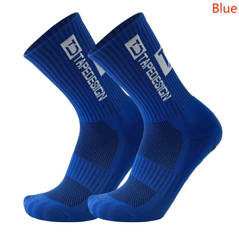 TAPEDESIGN New anti SLIP Football Socks Mid Calf Non-Slip Soccer Sport Cycling Sport Socks